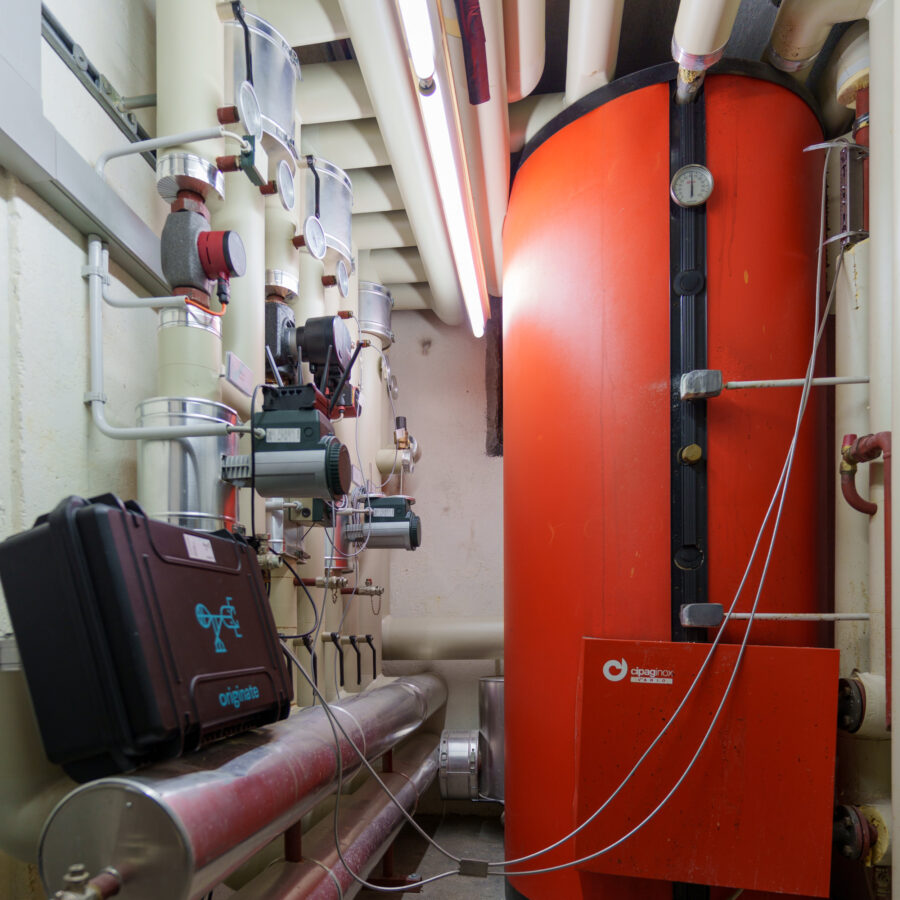 Messkoffer für thermische Leistungsmessung in Betrieb